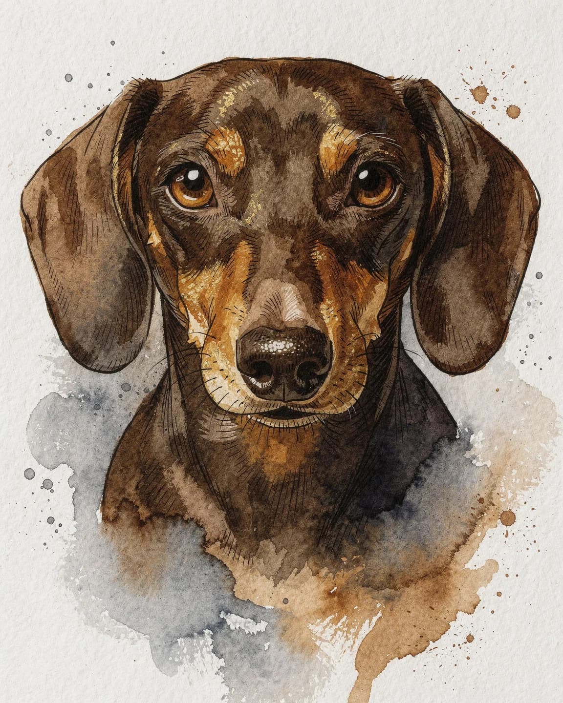 Ethereal Watercolour portrait of Cleo, a Ragdoll cat