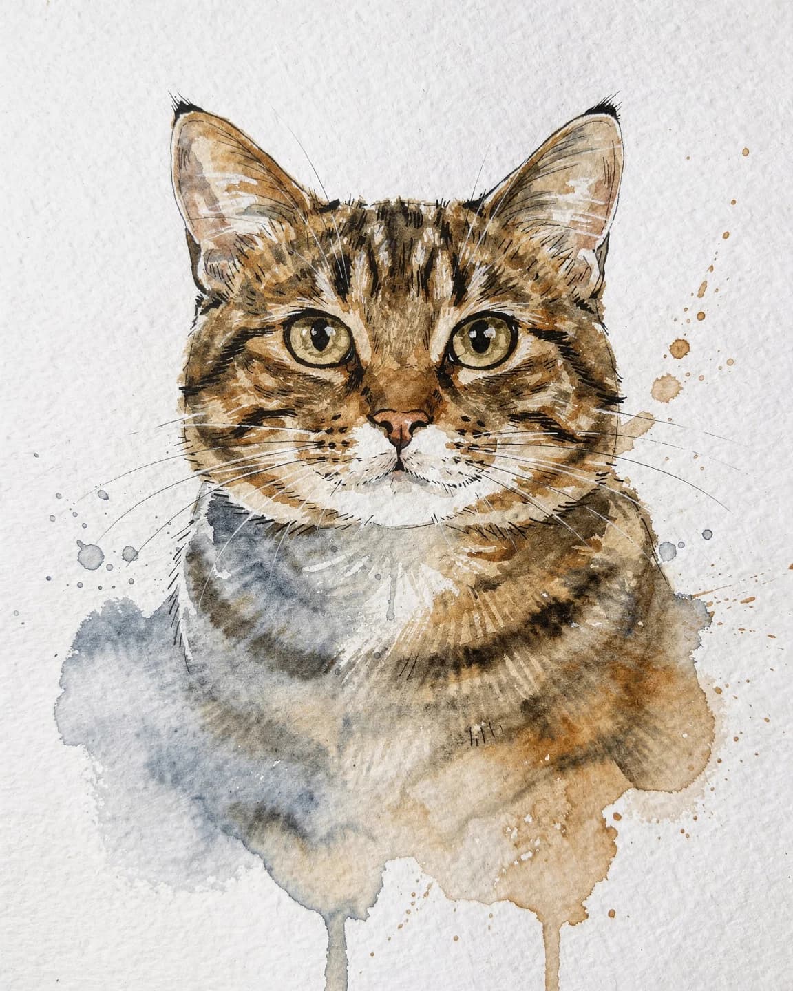 Ethereal Watercolour pet portrait example